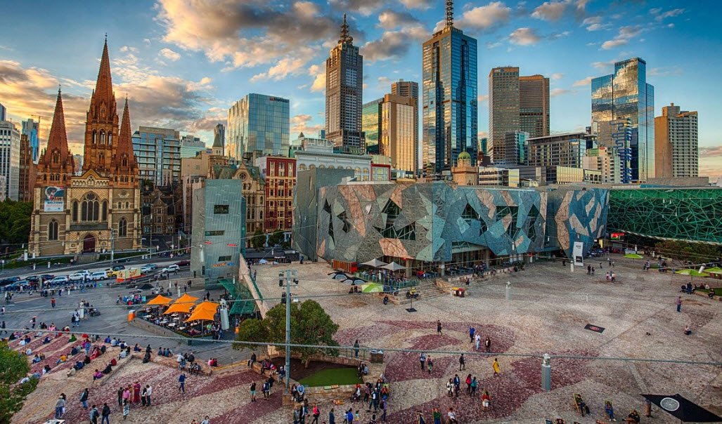 Melbourne’s Federation Square, Melbourne, Victoria, Australia